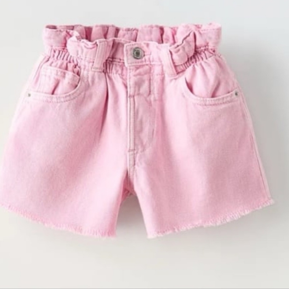 Zara Twill Paper Bag Shorts